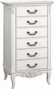 Комод с 6 ящиками высокий состаренная слоновая кость Aletan-Provence АЛЕТАН КОМОДЫ ALETAN - PROVENCE 177783 Молочный;слоновая кость