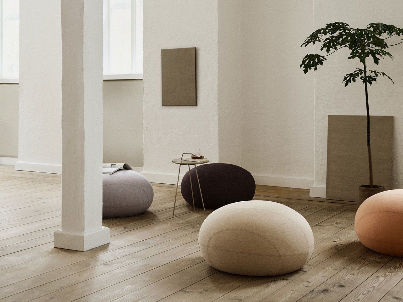 Круглый пуф из ткани SOFTLINE CUT ARCH-00049717 - Вид №2