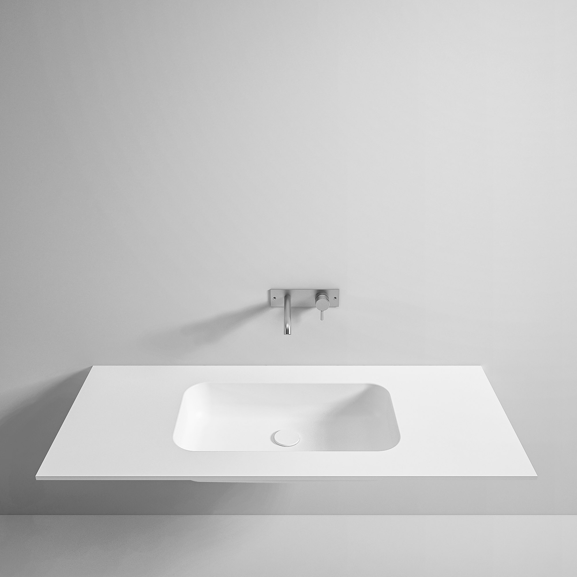 Rexa Design Столешница Korakril ™ с умывальником с закругленными краями REXA-ST106 