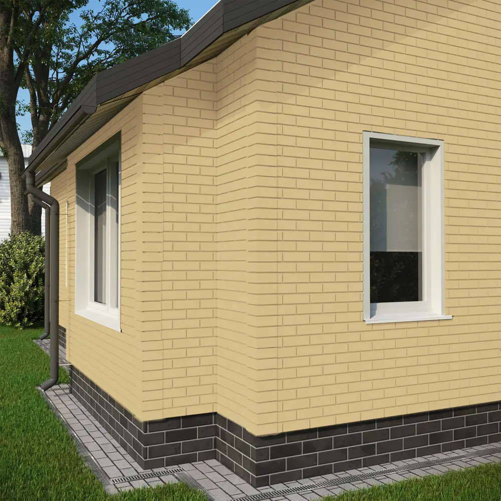 Фасадная панель Grand LineL 417x1105 мм клинкерный кирпич шампань 0.38 м² STLM-2001866 - Вид №2