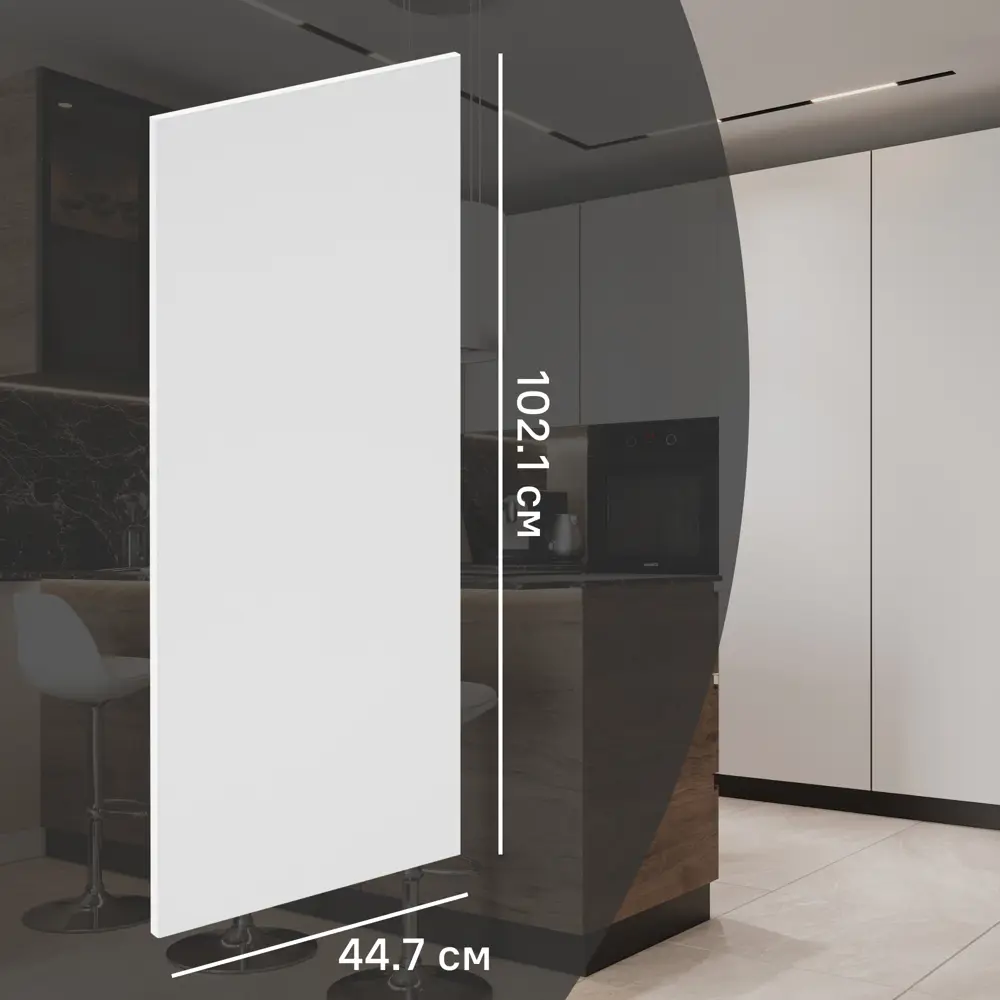 Фасад кухонного шкафа София 44.7x102.1 см KONSENSA ЛДСП цвет белый STLM-2192443