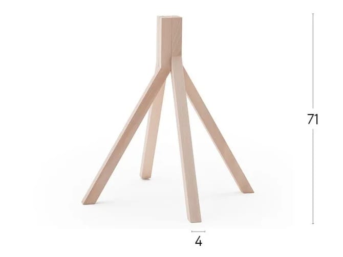 Квадратный журнальный столик с каркасом из ореха или бука Billiani Grapevine ARCH-00054657 - Вид №2