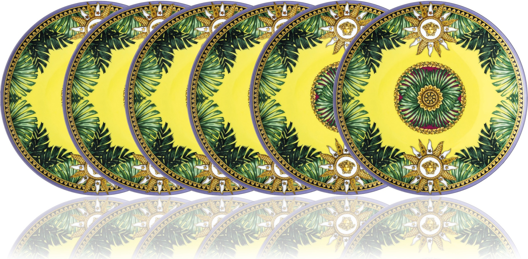 10665966 Rosenthal Versace Набор тарелок десертных Rosenthal Versace Мир джунглей 17см, фарфор, 6шт Фарфор 