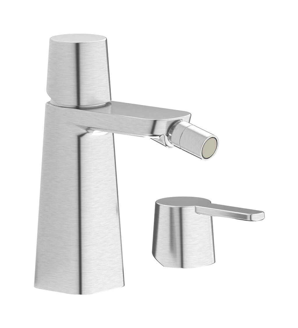 Смеситель для биде на 1 отверстие в комплекте с донным клапаном. WE ARE IB tw399mb Brushed Nickel TAAAC