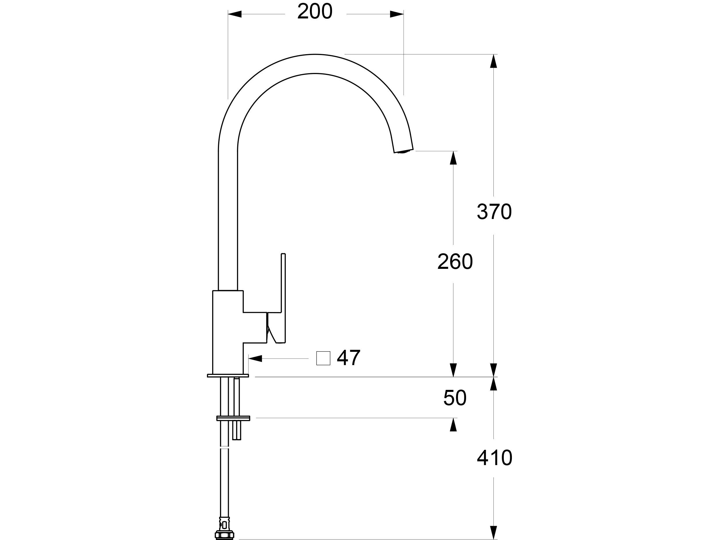 Однорычажный смеситель для кухни с поворотным изливом GUGLIELMI RUBINETTERIE G &amp ARCH-00081135 - Вид №3