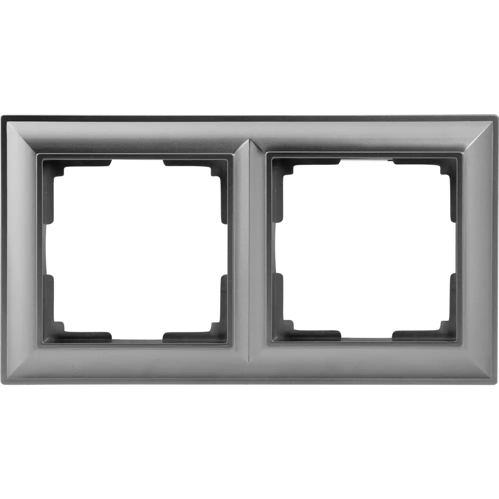 Рамка для розеток и выключателей Werkel Fiore 2 поста, цвет серебряный STLM-2001387