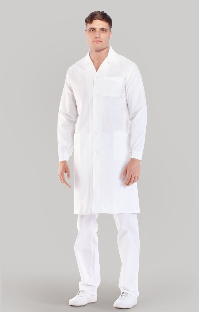 61728 Халат мужской белый  Медицинская одежда  размер 60-62/170-176 Спецодежда  - Вид №9