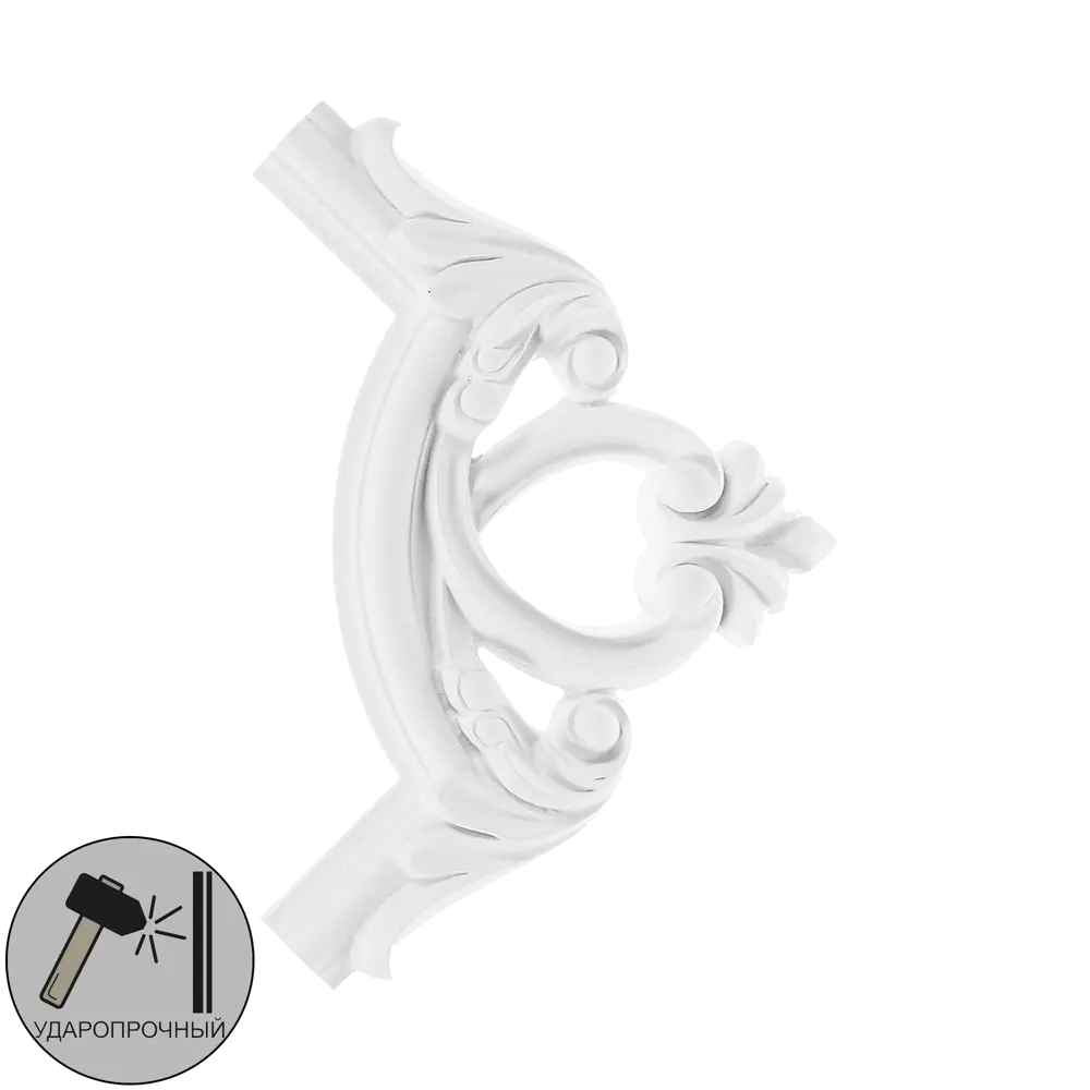 Угловой элемент полиуретан Decomaster 97012-6 белый 25 мм 2 шт STLM-2186953