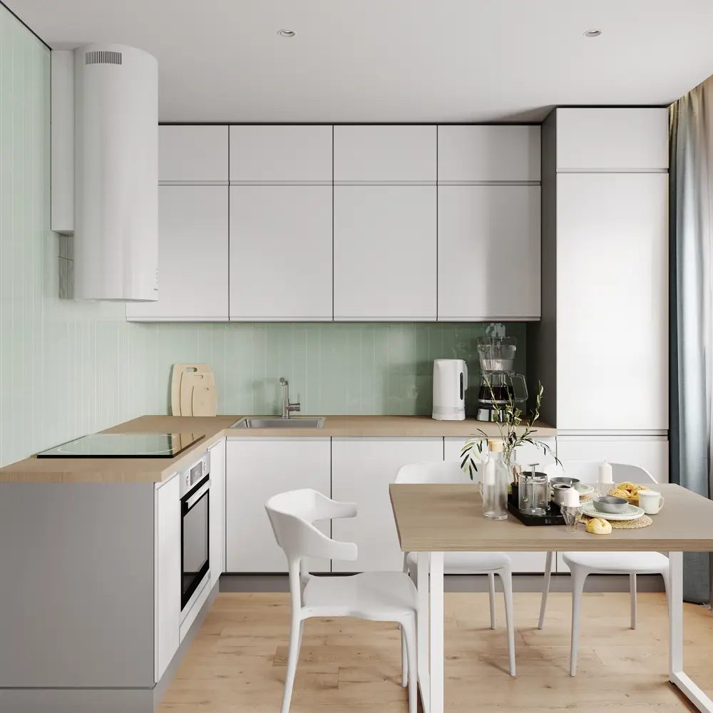 KONSENSA Фальшпанель Токио для кухни 10×77 см белая МДФ 89421059 STLM-1583165 - Вид №12