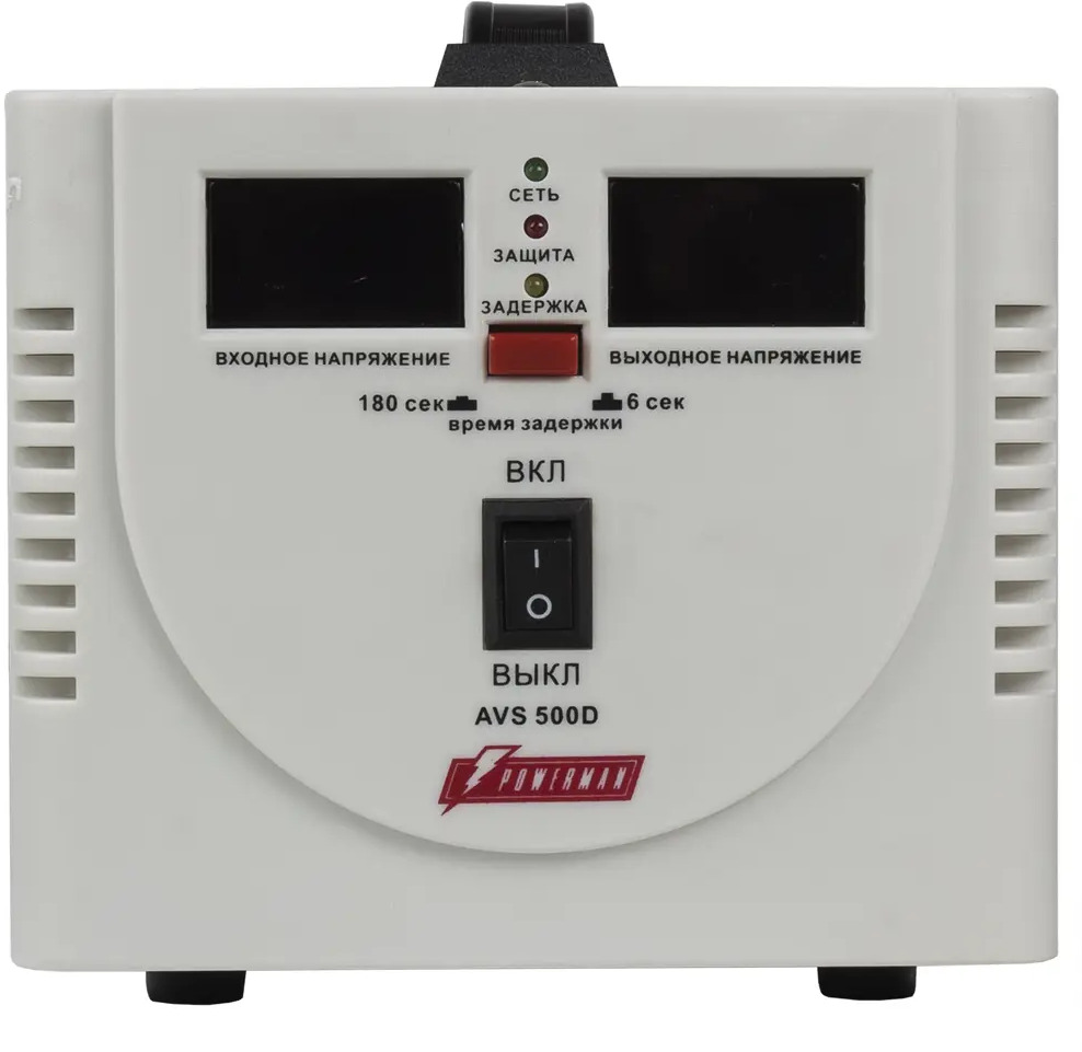 Стабилизатор напряжения Powerman AVS 500D с защитой от скачков 15640297