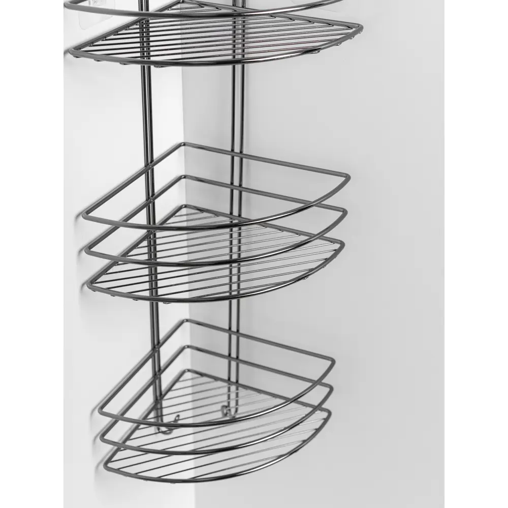 Полка для душа ProfFero С27461 угловая 3 яруса цвет графит PROFERRO STLM-2110989 - Вид №3