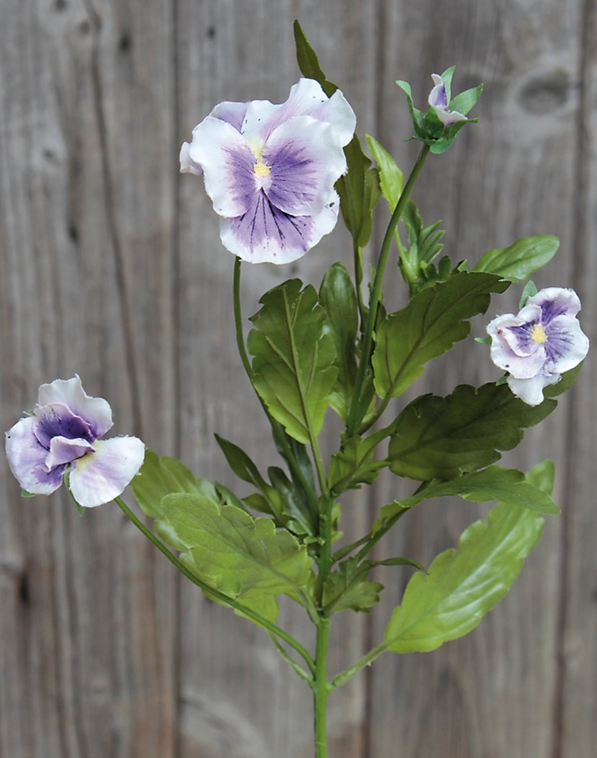 1070 702 a2 Анютины глазки шелковые, 30 см, бело-фиолетовые H-andreas 