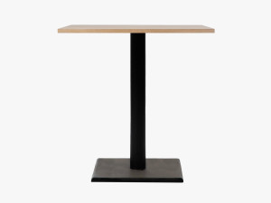 Квадратный стол из стали и дерева