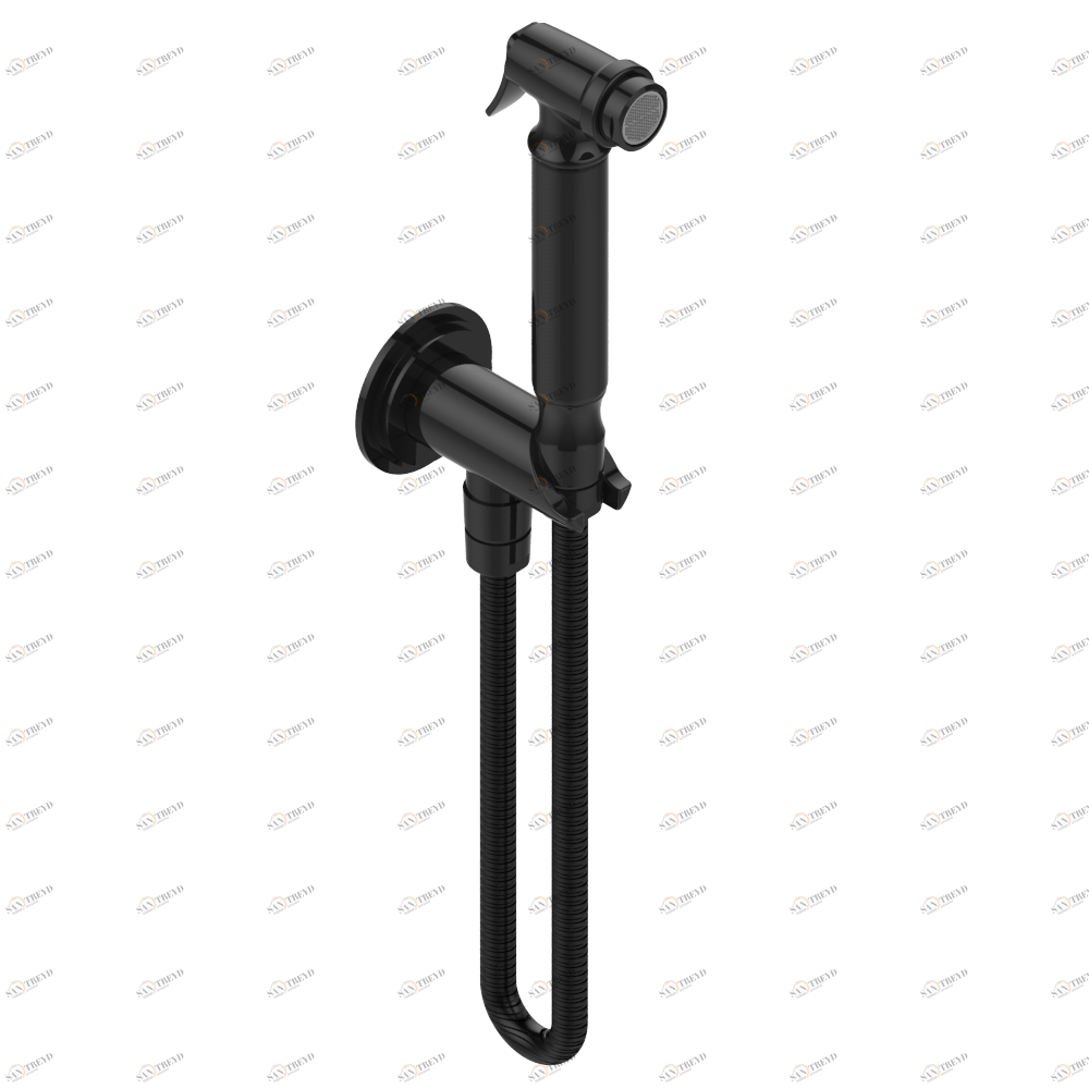 G2J-5840/9 Комплект для гигиенического душа: лейка с клапаном, усиленный шланг 1,25м и вывод для шланга со встроенным защитным остановом Thg-paris Faubourg - белый фарфор - с рукоятками Покрытие PVD бронза G2J 5840/9 CAT.F