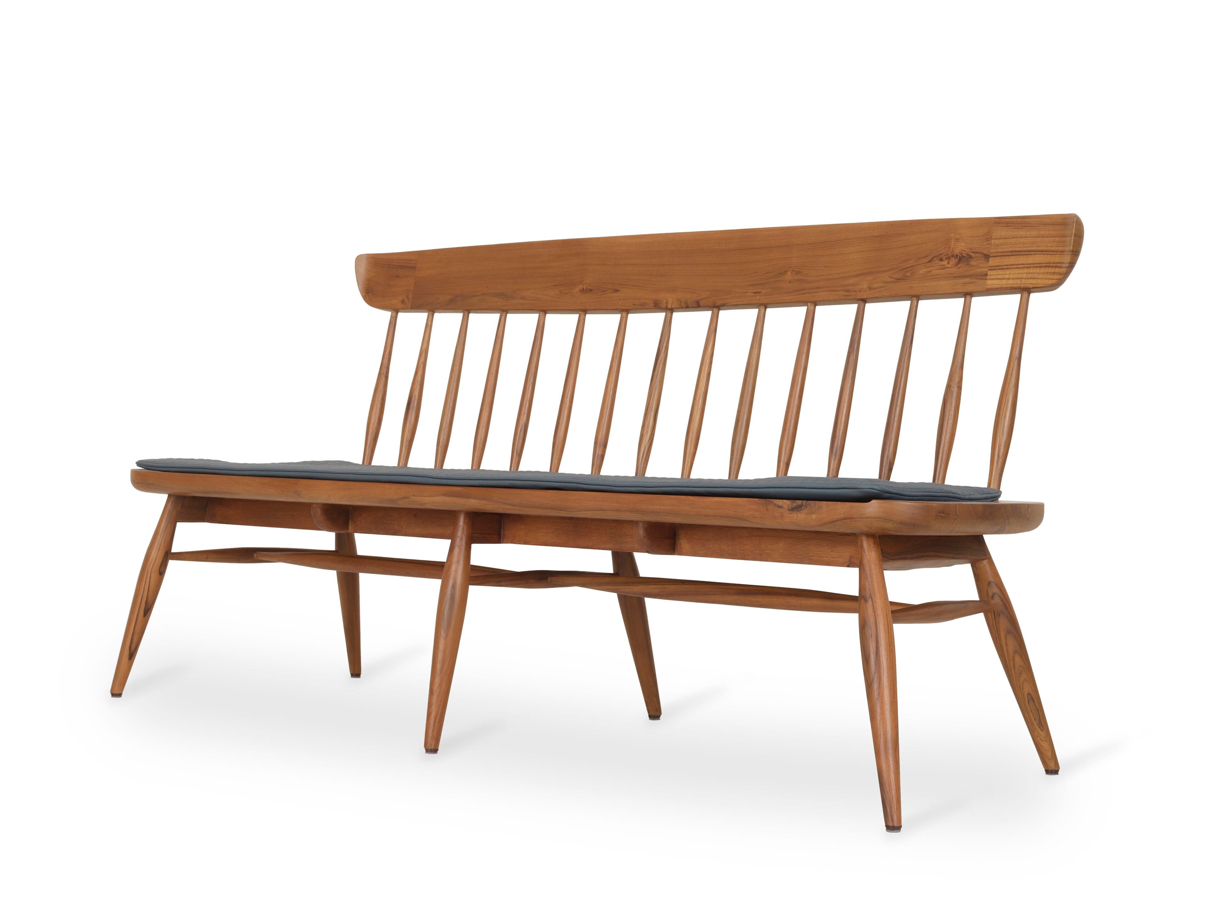 Скамейка из тикового дерева со спинкой Alankaram BUYUK ARCH-00098749 - Вид №1