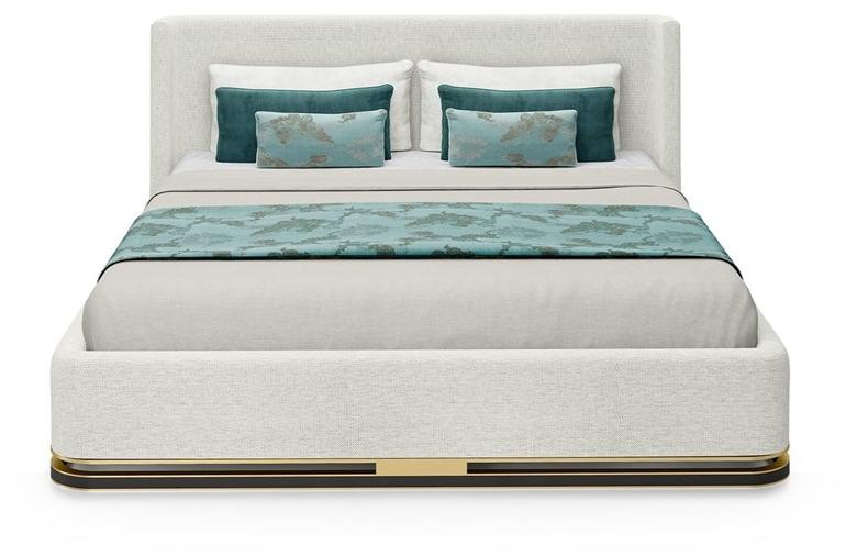 FRATO Кровать King size из льна с мягким изголовьем Ashi Ffu010008aac - Вид №1