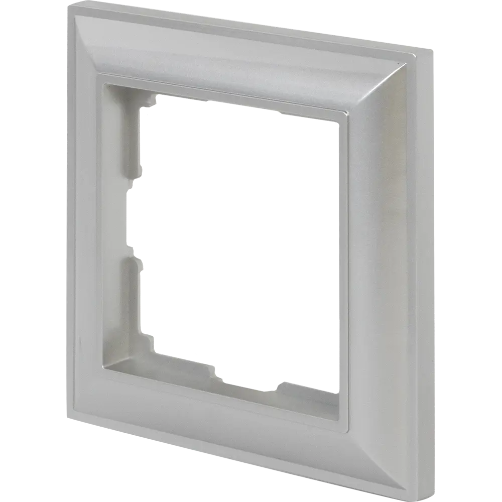 Рамка для розеток и выключателей Werkel Fiore 1 пост, цвет серебряный STLM-2158836 - Вид №1
