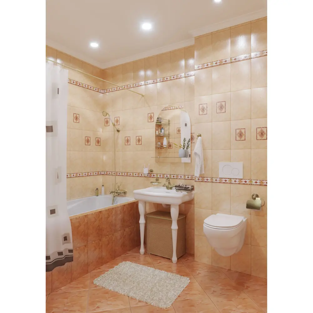 Раковина квадратная Sensea Клара, керамика, 55 см, цвет белый Без серии STLM-2007312 - Вид №7