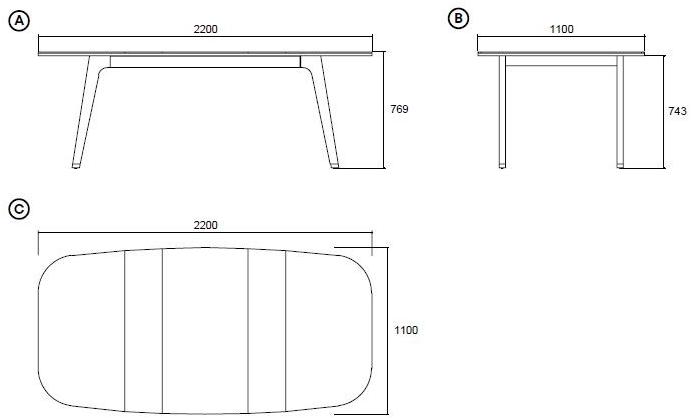 Enza Home Прямоугольный стол из массива дерева Navona sun-id-1369048 - Вид №2