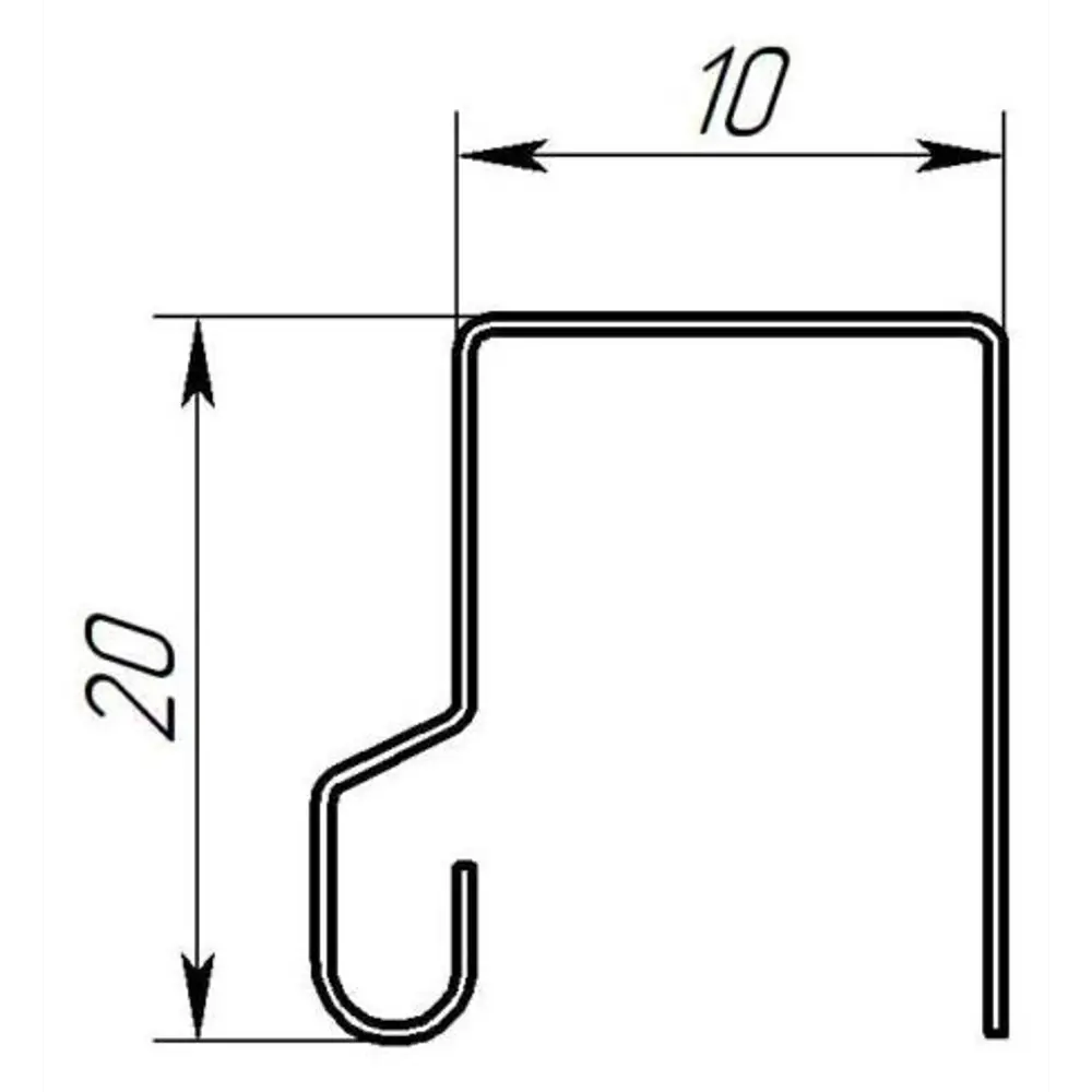 П-планка для профнастила 20x10x15 мм 2 м 0.4 мм RAL 6005 зеленый ВЕГА STLM-2073041 - Вид №1