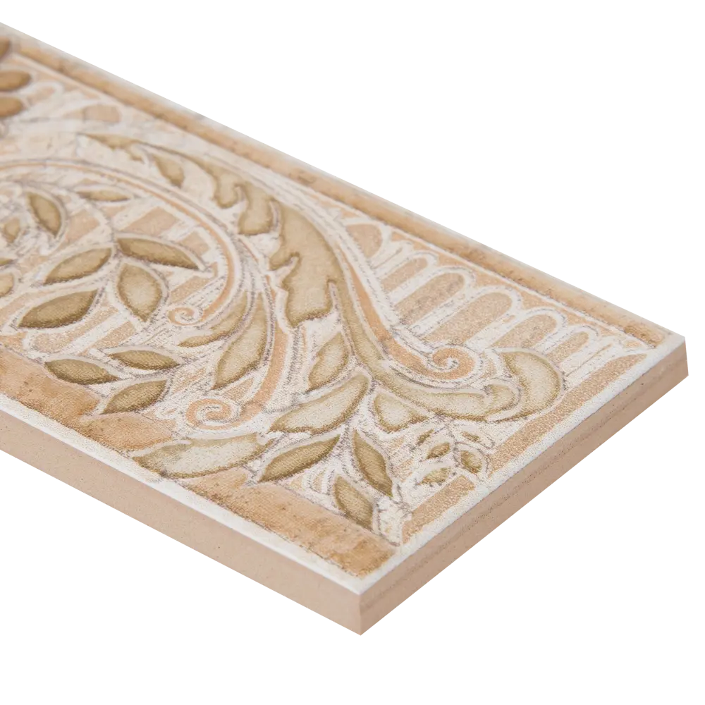 Бордюр Kerama Marazzi «Травертин-Скульптура» 20х5.7 см цвет бежевый STLM-2146107 - Вид №1