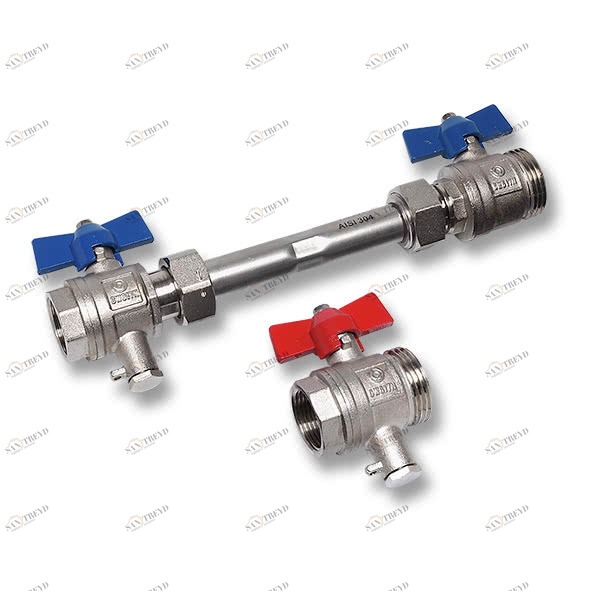 1VTWMZ34H SANHA VT-WMZ-H Комп-кт гориз.подкл-я для панельных модулей отоп-я  3/4 мм 