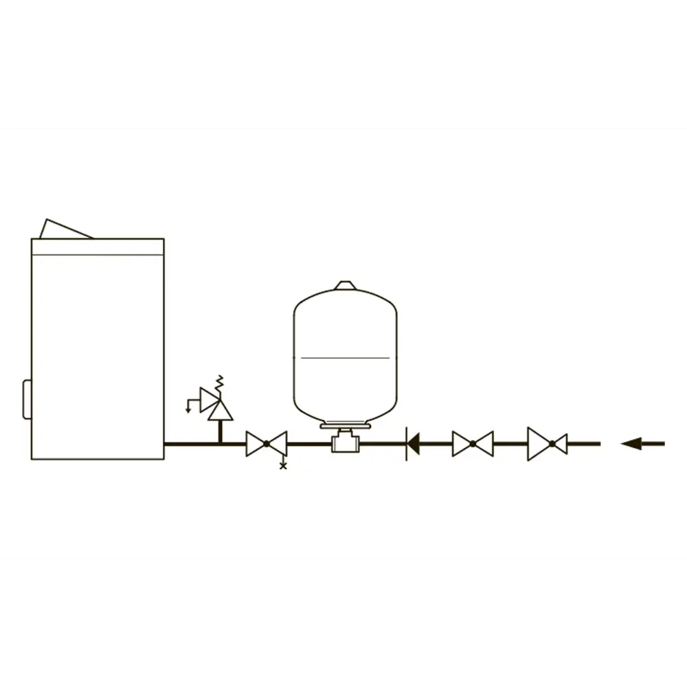 Расширительный бак для ГВС 8 л Flamco Airfix R 3/4" белый STLM-2092546 - Вид №2