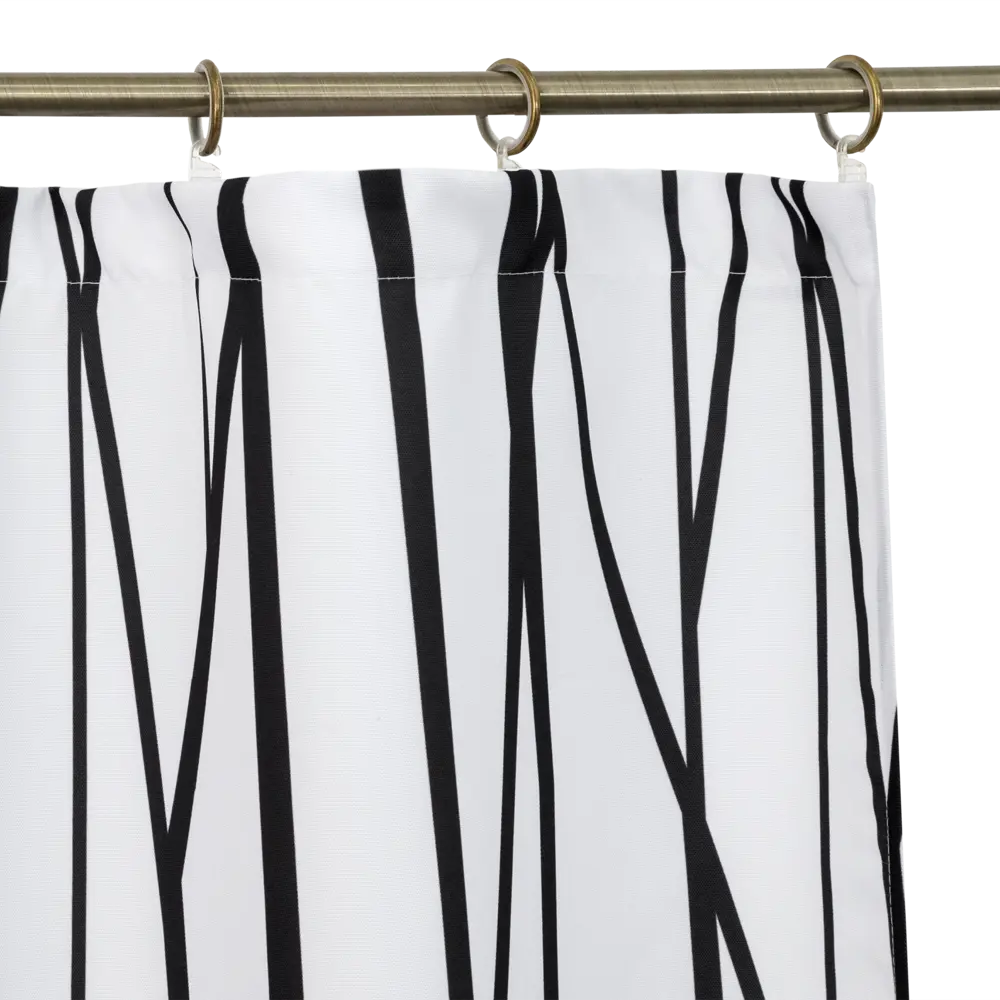 Штора на ленте «Геометрия» 140х260 см цвет бело-чёрный SEASONS STLM-2004803 - Вид №3