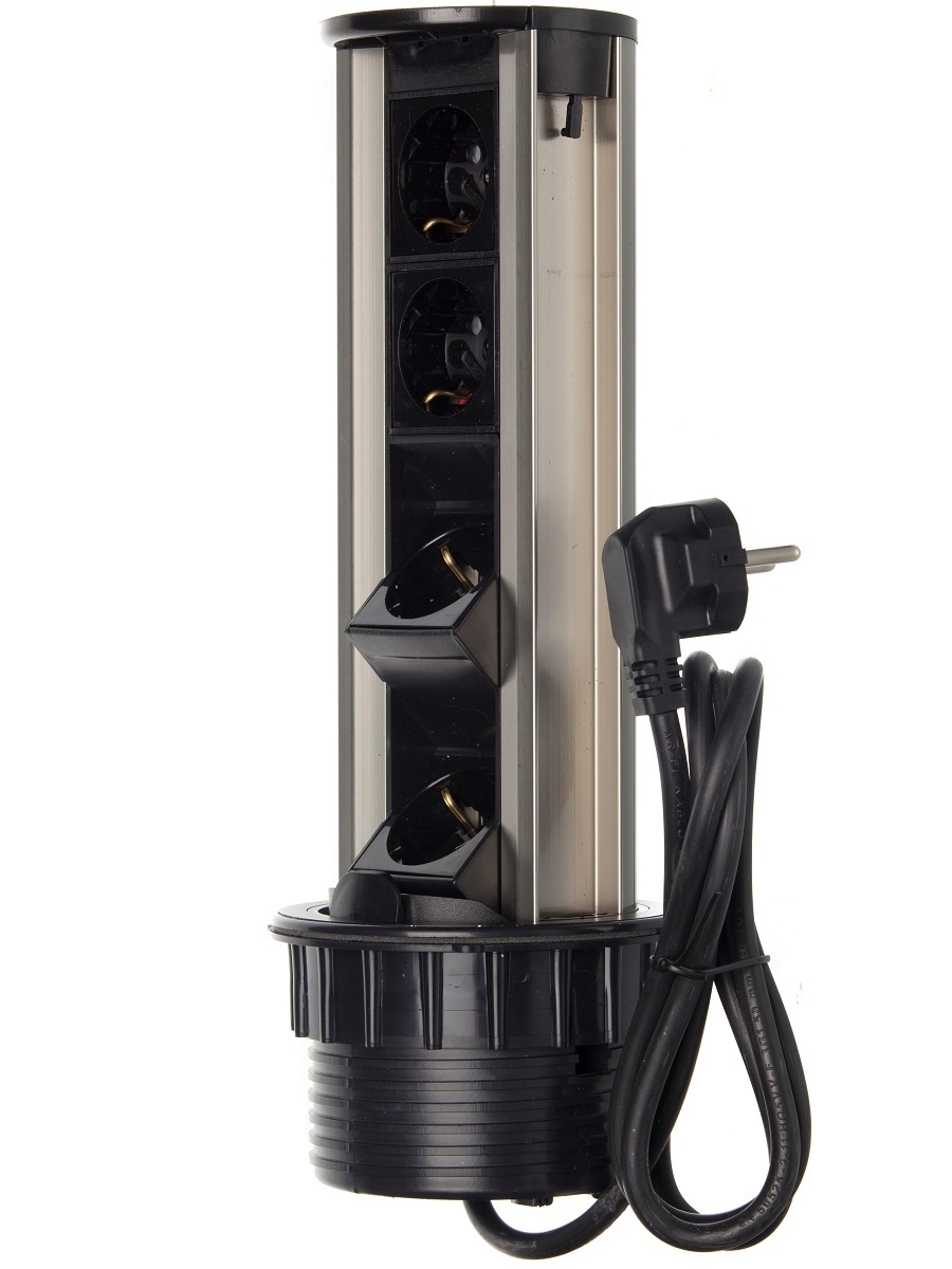 Блок электрических розеток Solo 12008 Black NAVAKO  - Вид №2