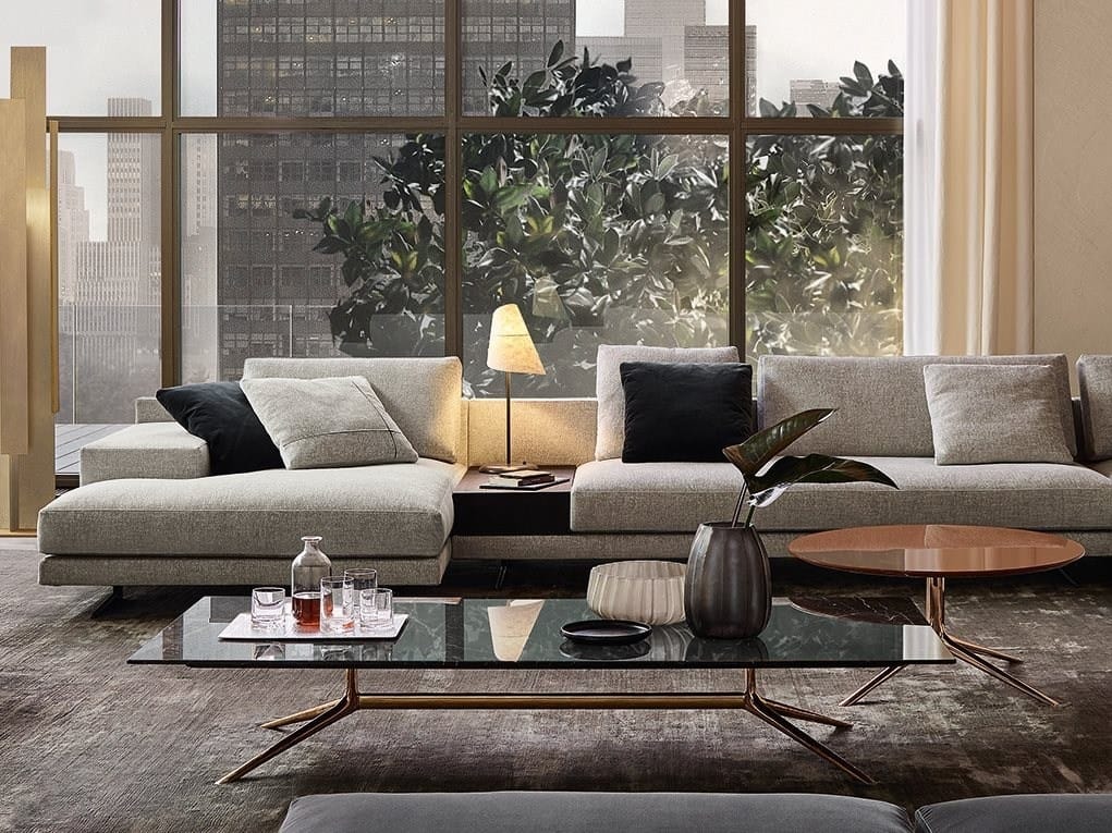 Мраморный прямоугольный низкий журнальный столик Poliform ARCH-00030273 - Вид №1