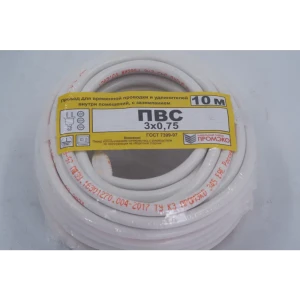 Провод Промэко ПВС 3x0.75 10 м ГОСТ цвет белый 82912088 STLM-2209087