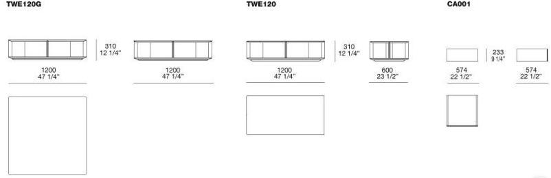 Poliform Низкий стол из дерева и мрамора Westside sun-id-1357845 - Вид №3