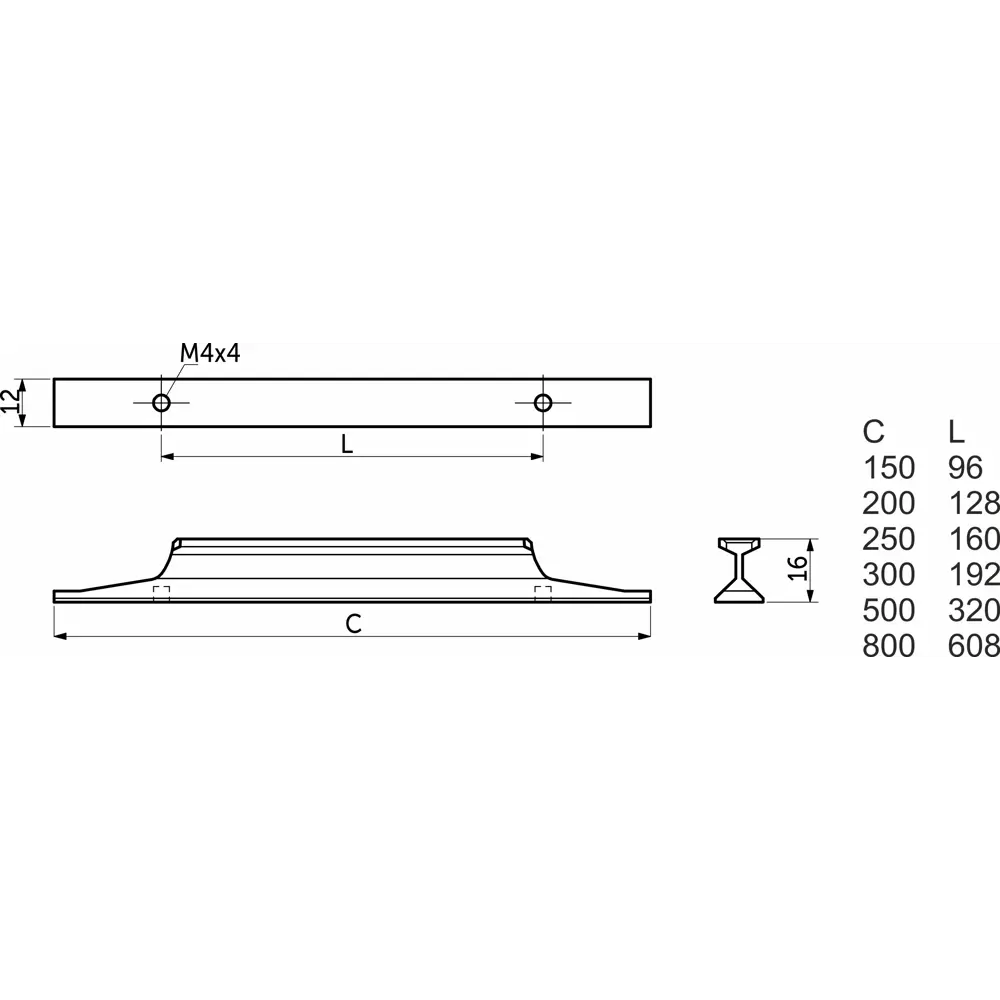 Мебельная ручка-скоба Stells-96 96 мм никель AKS STLM-2063495 - Вид №5