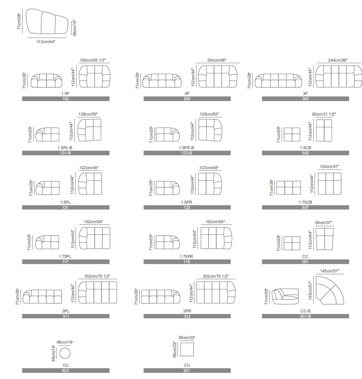 4-местный тканевый диван CAMPO DE' FIORI KANAWA ARCH-00089118 - Вид №18
