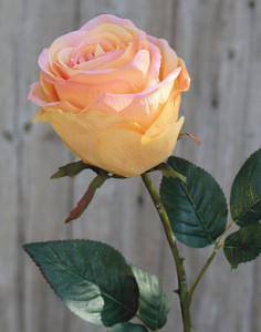 9816 350 a3 Искусственная роза, 90 см, желто-розовая H-andreas