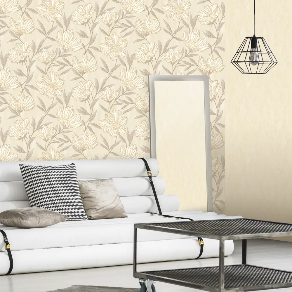 Обои флизелиновые Euro Decor Crocus бежевые 1.06 м 7011-01 82377879 STLM-2089824 - Вид №4