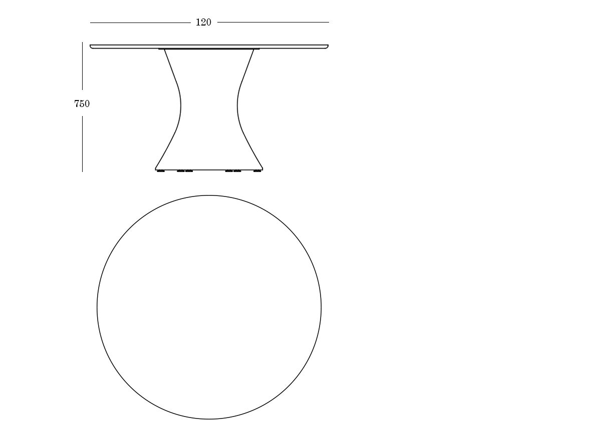 Круглый деревянный обеденный стол ONDARRETA Sako ARCH-00118351 - Вид №4