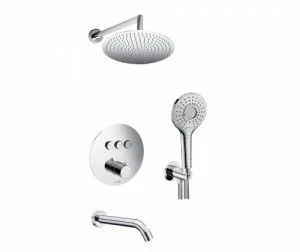 A175817 Thermo Встраиваемый комплект для ванны с верхней душевой насадкой, лейкой и изливом WasserKRAFT