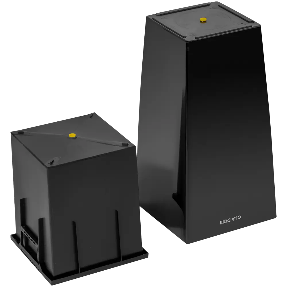 Кашпо Oladom Deluxe Long Ø29.5 h56.5 см v19 л пластик черный с автополивом Santreyd STLM-2153856 - Вид №7