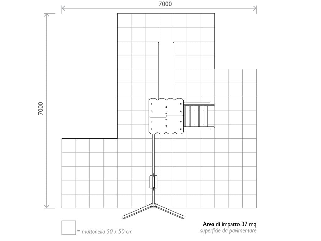 Рециркулированная пластиковая игровая структура EUROCOMITALIA TORRE CON ALTALENA ARCH-00148306 - Вид №3