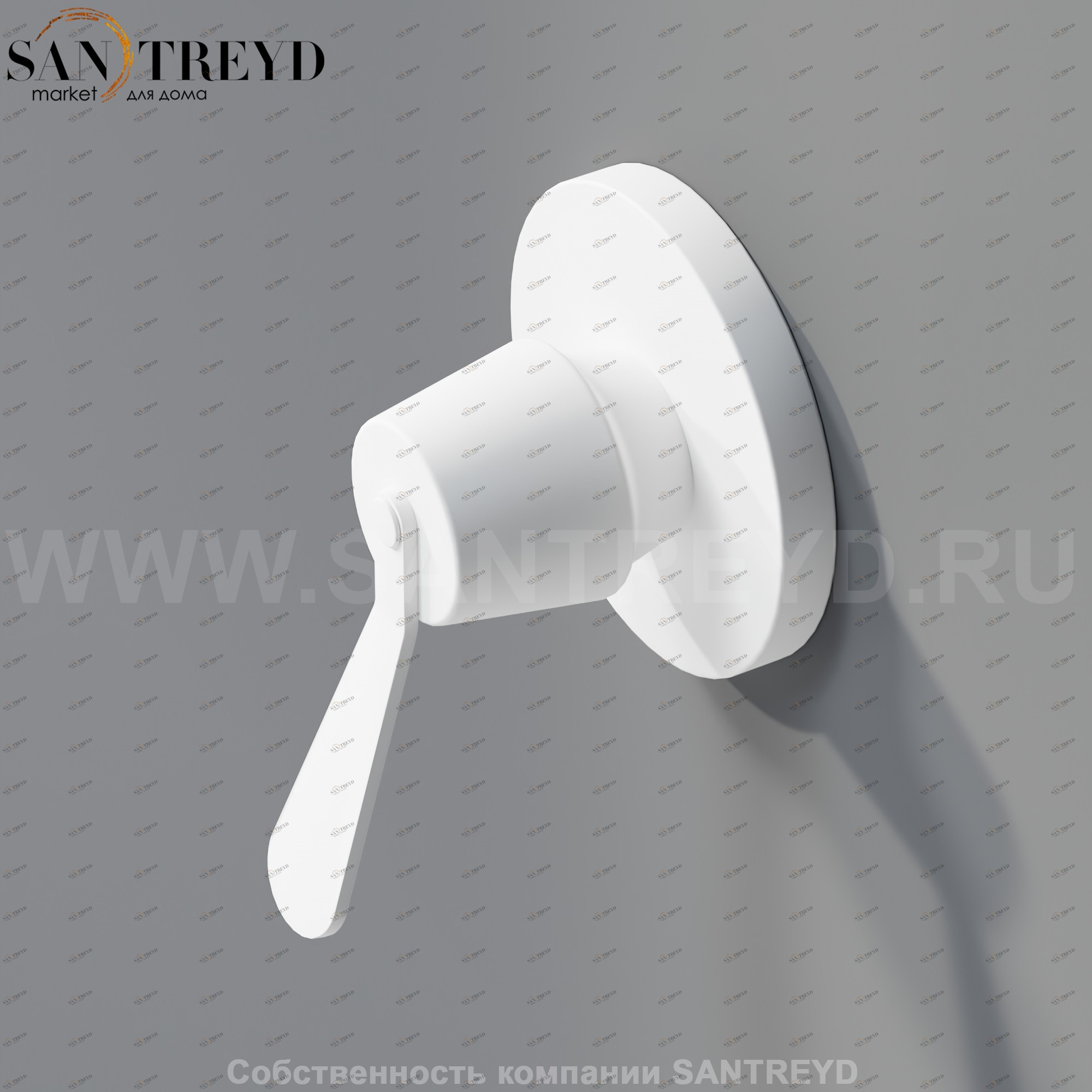 Встроенный однорычажный смеситель с ручкой CRUB0900LEZ FEZ белый матовый Agape CRUB0900LZ