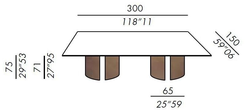 Meridiani Прямоугольный обеденный стол из латуни Gong sun-id-1432432 - Вид №5
