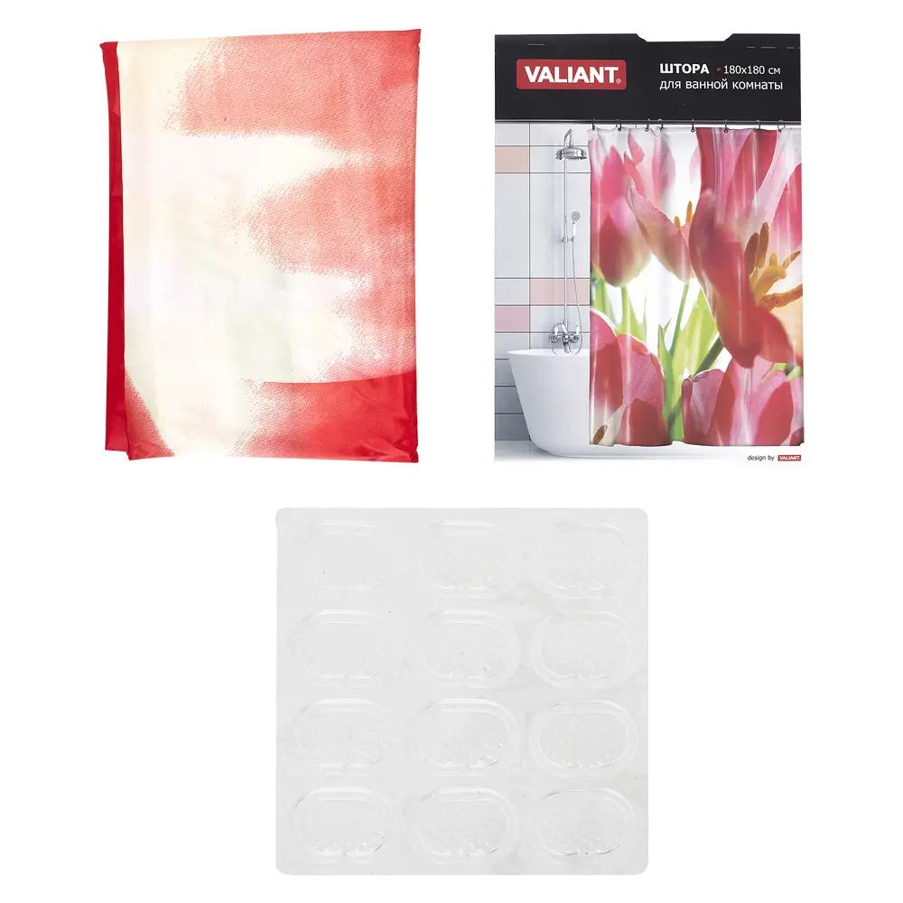 Штора для ванны Тюльпаны, 180х180 см., сатин Santreyd Без серии STLM-2140534