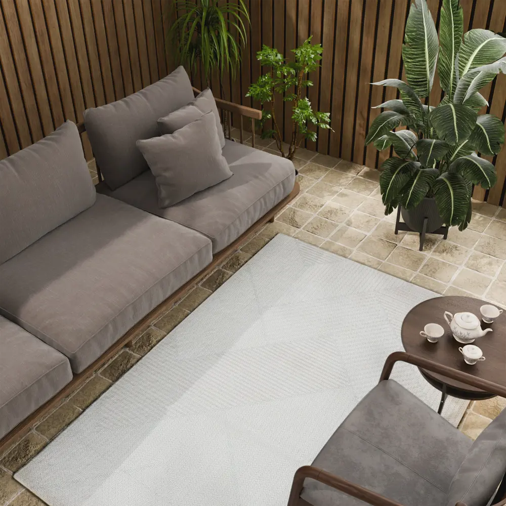 Циновка Дели 120x170 см полипропилен 84216_53311 цвет бирюзовый ROYALTAFT STLM-2044436