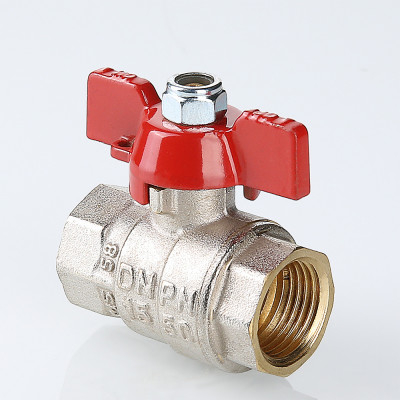 S.217.03 Кран шаровой ENOLGAS BASIC с ручкой «бабочкой» и внутренней резьбой Valtec 3/8"  - Вид №1