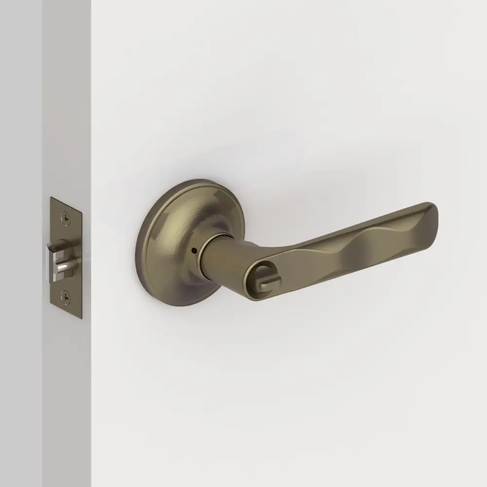 Ручка-защелка 624/BL PB-B с ключом и фиксатором ЦАМ цвет бронза FUARO STLM-2211408 - Вид №8