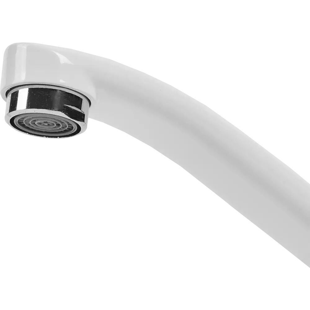 Смеситель для кухни Voda Snow 13.5 см латунь цвет белый SW 05 STLM-2105730 - Вид №1