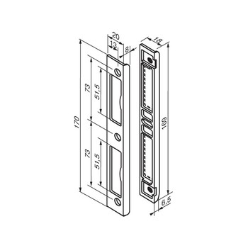 Ответная планка ABLOY 4669 ASSA ABLOY LK01-573