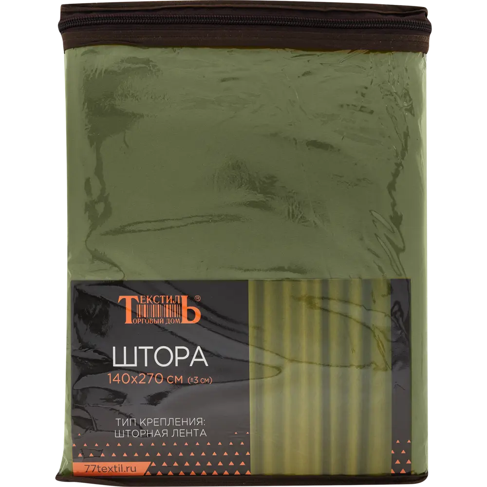 Штора на ленте блэкаут Ален 140x270 см цвет зеленый ТОРГОВЫЙ ДОМ ТЕКСТИЛЬ STLM-2173952 - Вид №5