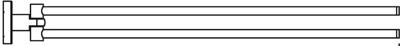 11008C Полотенцедержатель подвесной поворотный цвет хром LANGBERGER BURANO - Вид №2